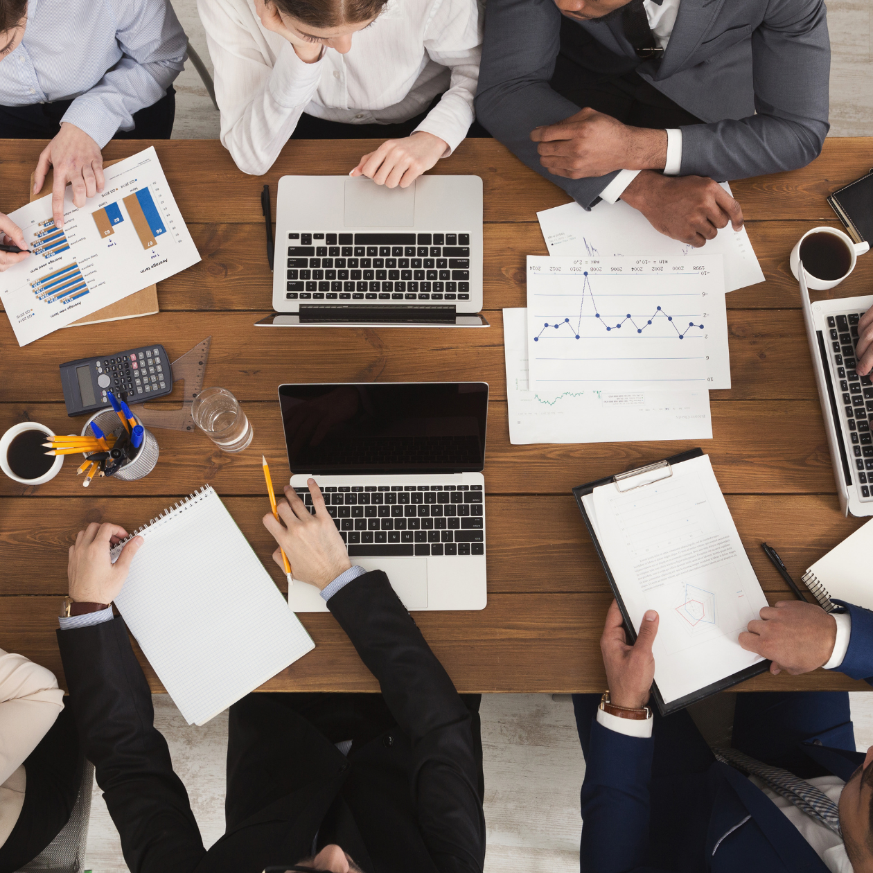 Business team at a desk